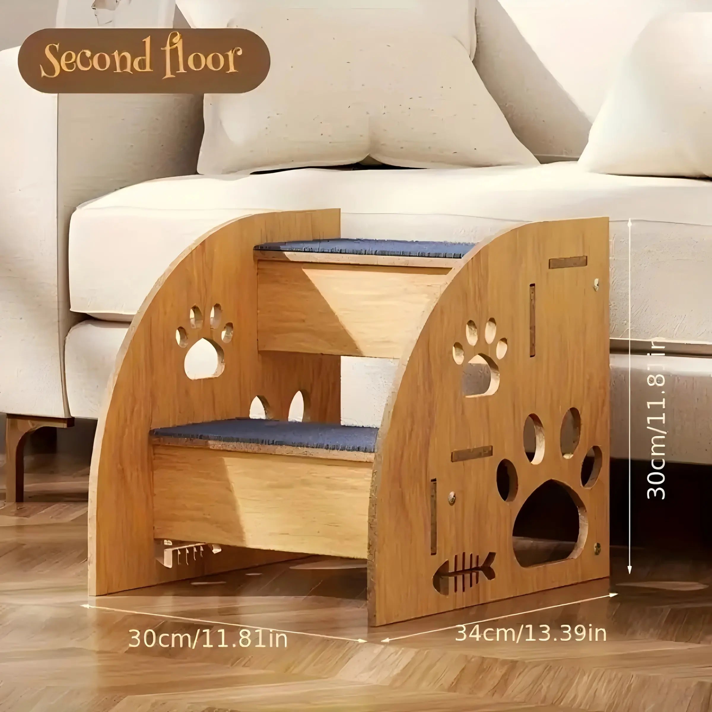 Non-Slip Pet Stairs for Dogs & Cats, Ideal for High Beds & Sofas, Perfect for Small Medium Pets, Safe & Convenient Action