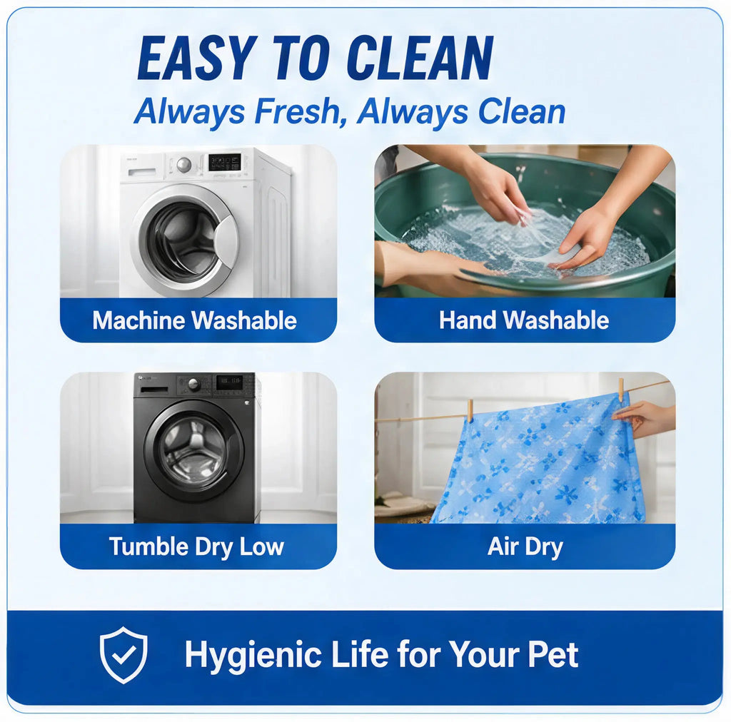 Pet Cool Pad - Washable Gel, Waterproof Ice Silk Pad for Dogs & Cats, Suitable for Couch, Crate (Sizes S-L)