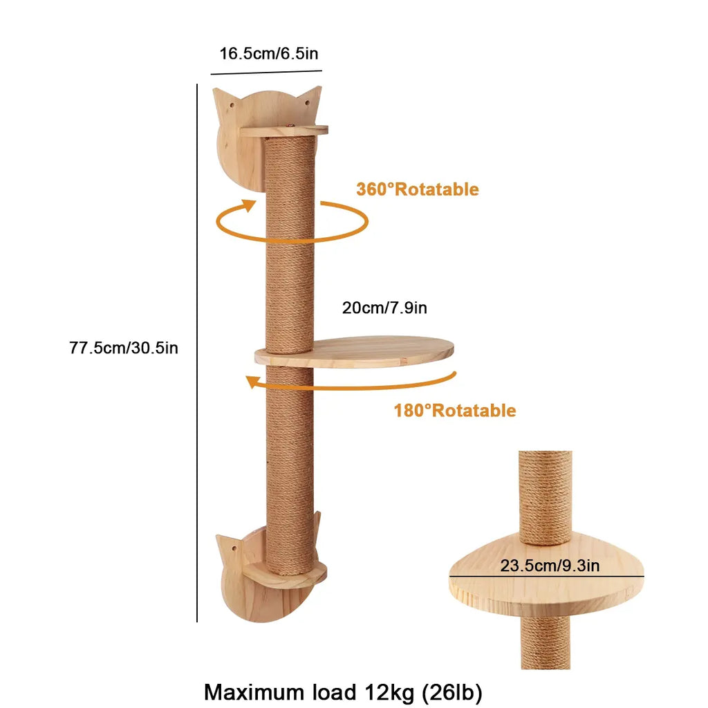Wooden DIY Cat Scratching Post, Cat Climbing Frame for Indoor Cat, Cat Furniture Cat Supplies