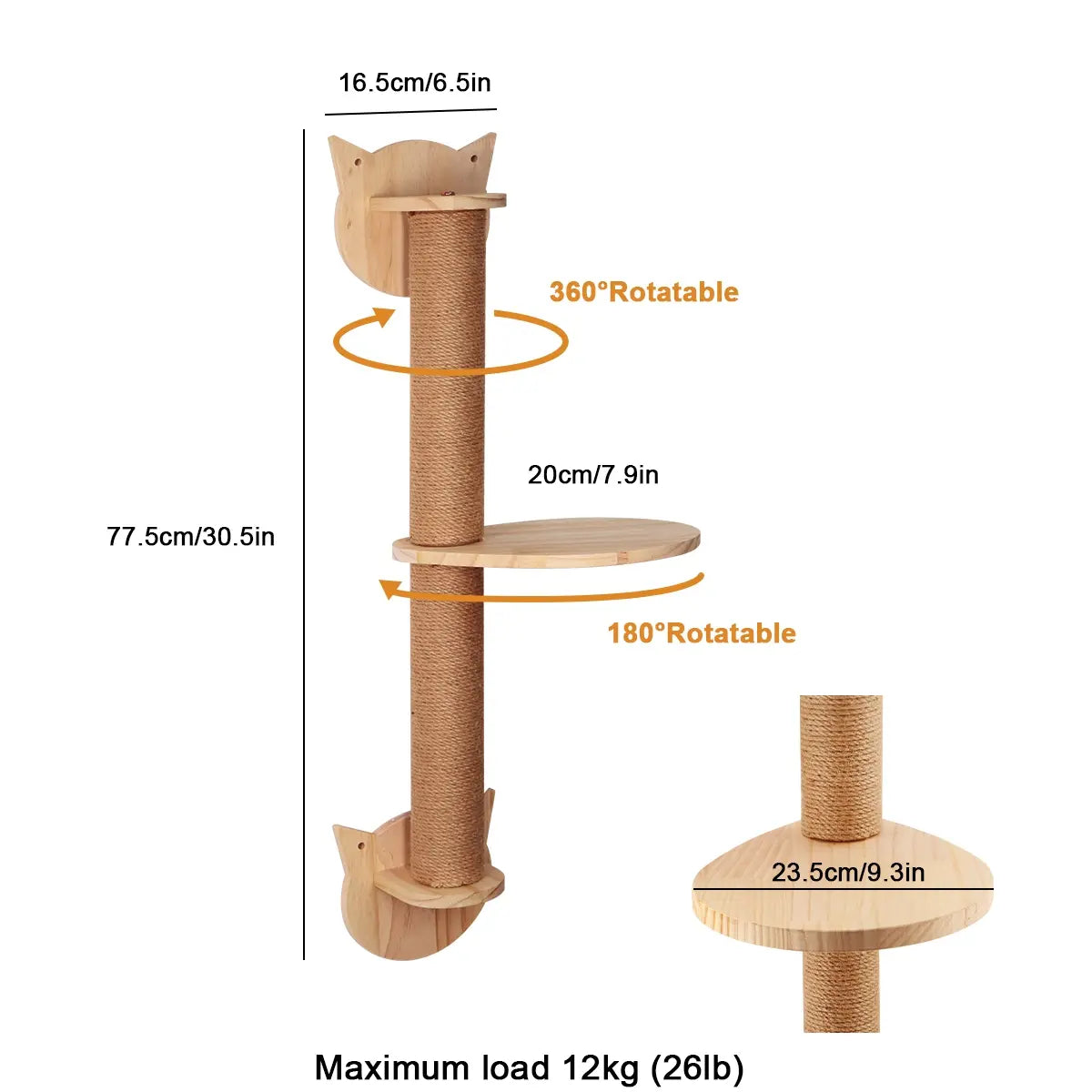 Wooden DIY Cat Scratching Post, Cat Climbing Frame for Indoor Cat, Cat Furniture Cat Supplies