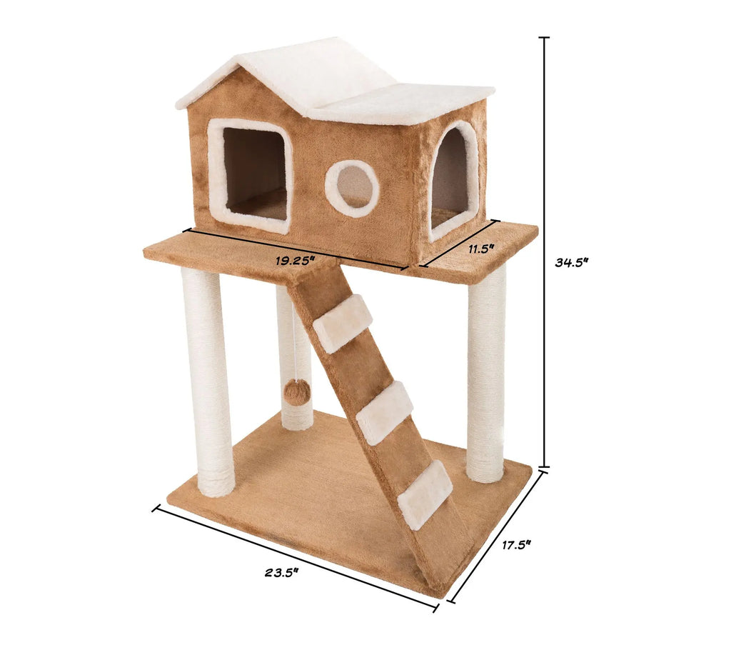 Petmaker 3-Tier Cat Tower Napping Perches Kitty Condo