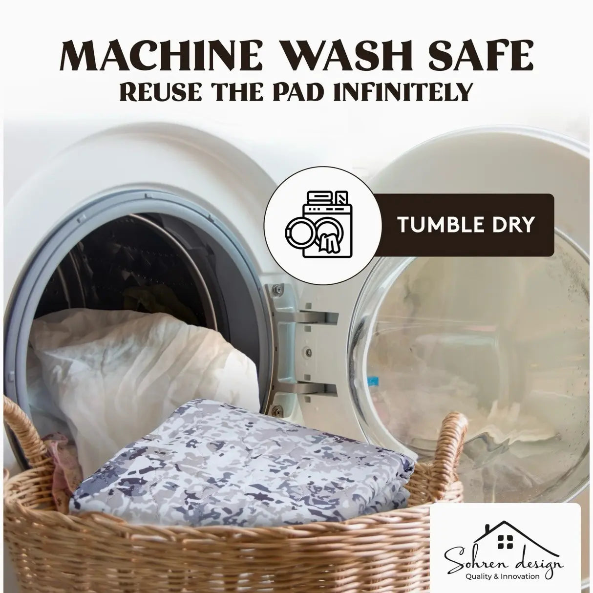 Sohren Washable Dog Pad for Potty Training - Waterproof and Heavy-Duty Trainingpads Dogs