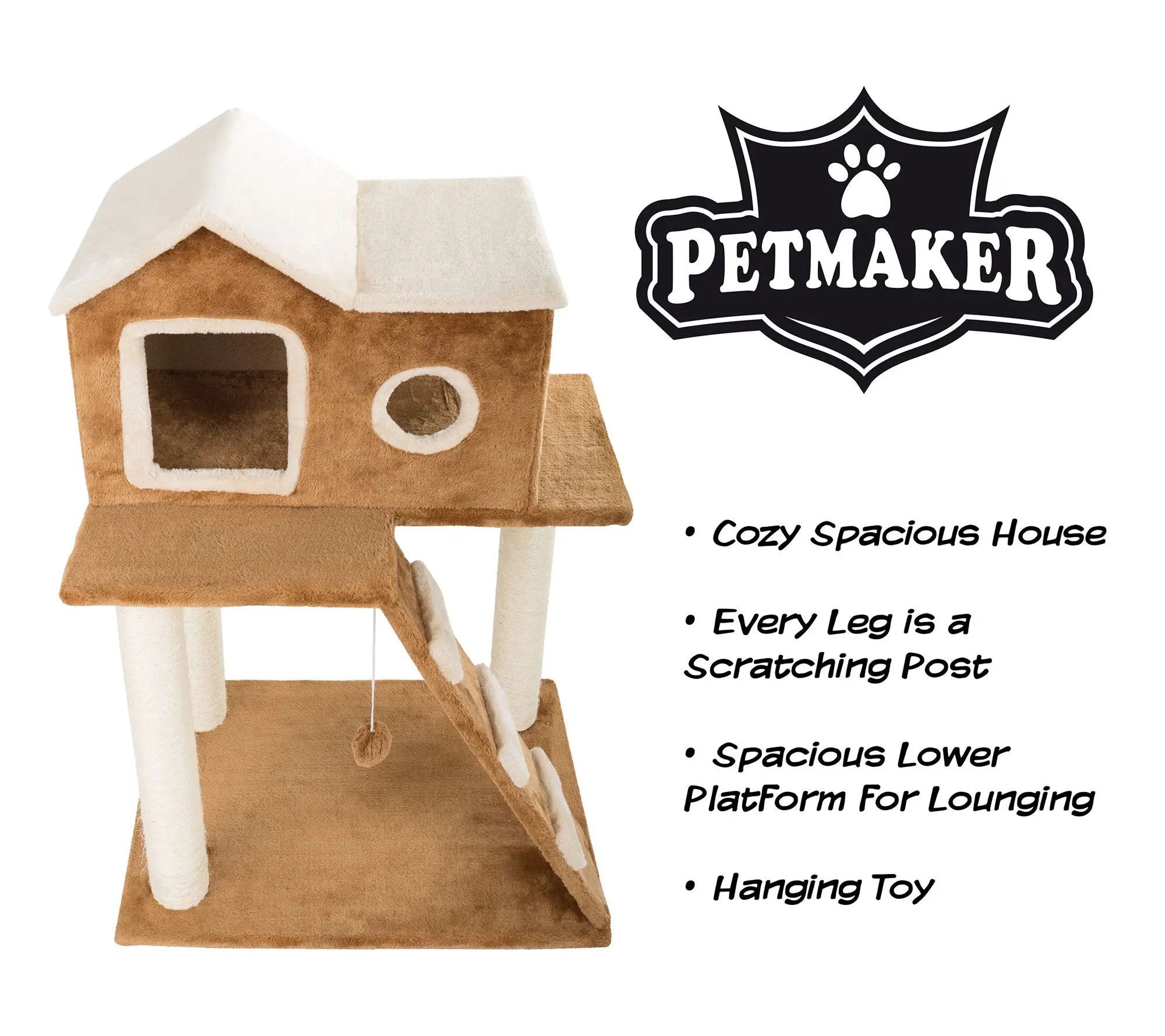 Petmaker 3-Tier Cat Tower Napping Perches Kitty Condo