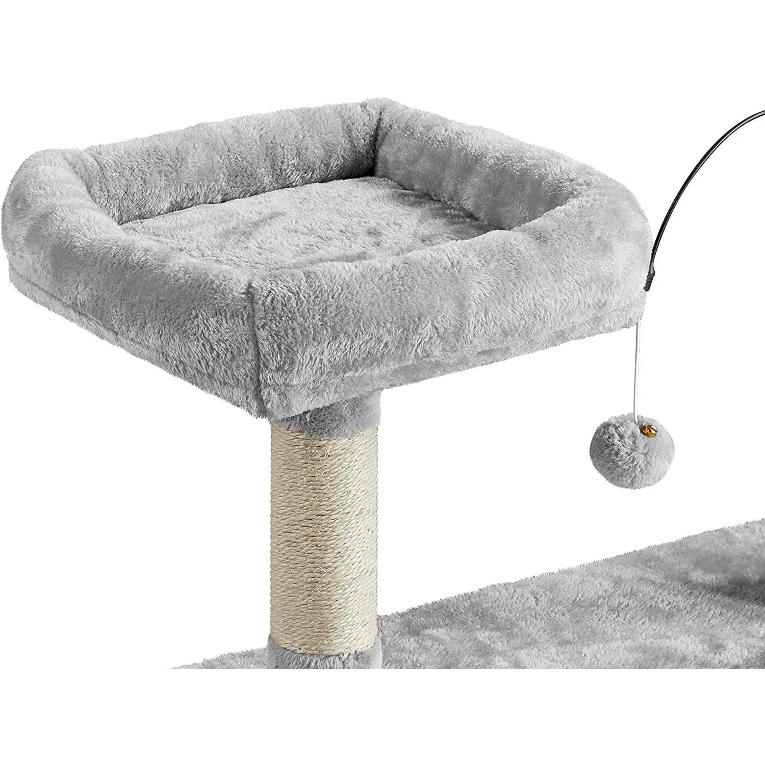 Multi-Level Cat Tree Cat Tower for Indoor Cats, Cat Condo with Scratching Posts, Cat Furniture Play Center, Plush Perch, Rotatable Cat Tree Light Gray