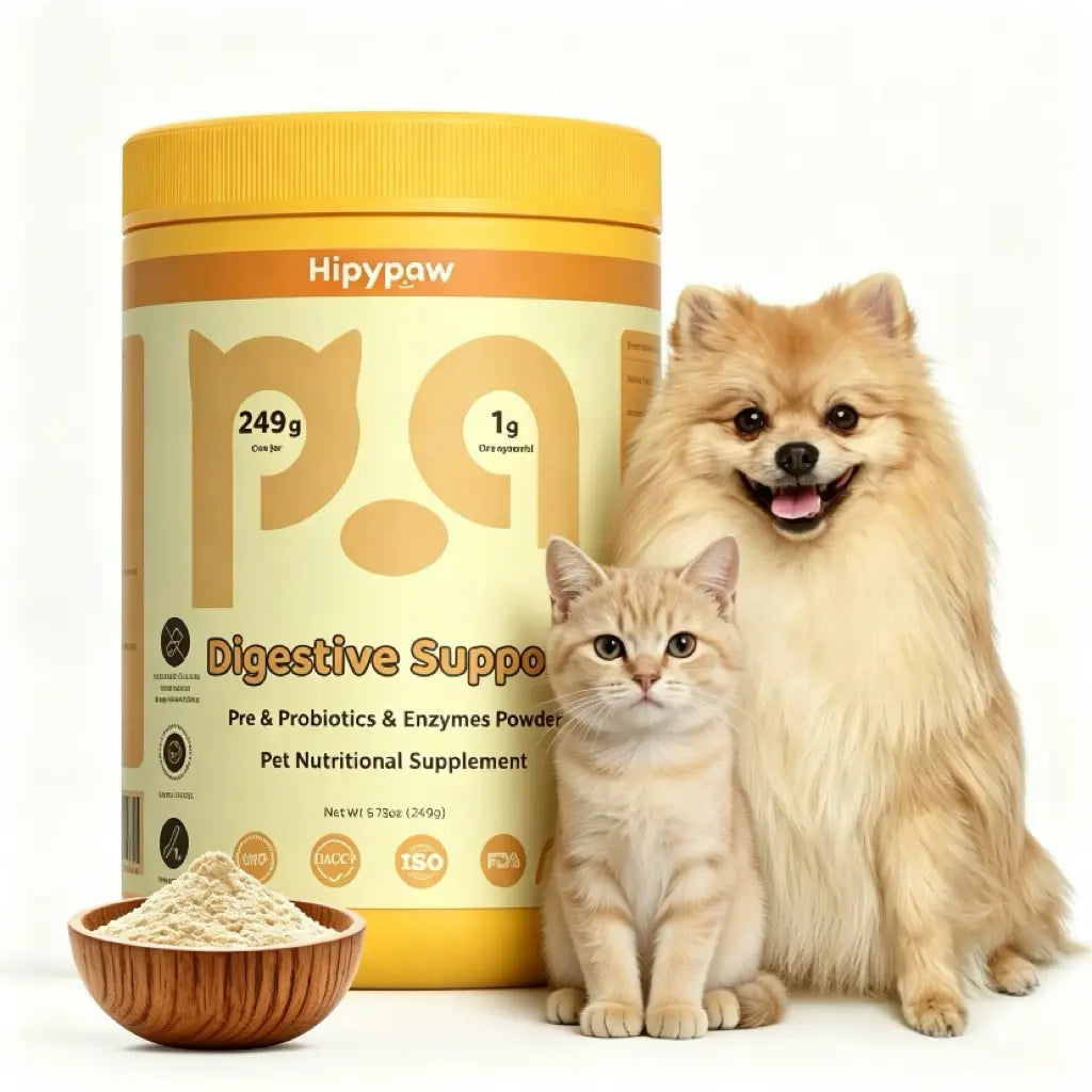 Hipypaw Cat & Dog Probiotic Powder 249G – Gentle, Sensitive-Friendly, Digestive Health & Immune Support, Multi-Strain, All Life Stages
