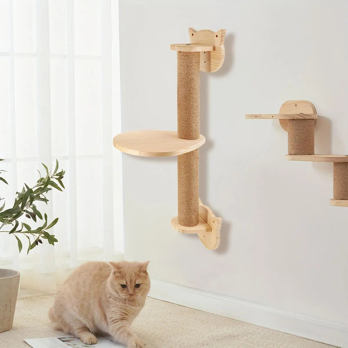 Wooden DIY Cat Scratching Post, Cat Climbing Frame for Indoor Cat, Cat Furniture Cat Supplies
