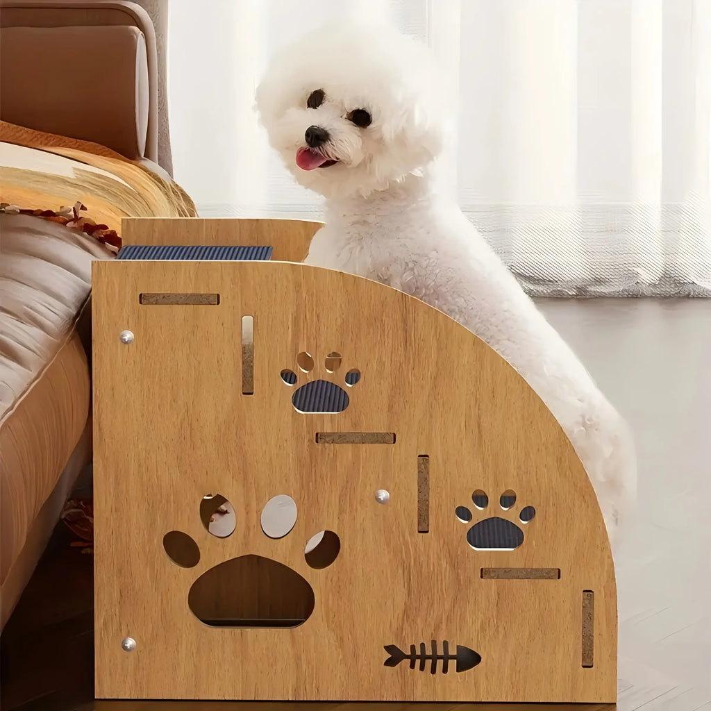 Non-Slip Pet Stairs for Dogs & Cats, Ideal for High Beds & Sofas, Perfect for Small Medium Pets, Safe & Convenient Action