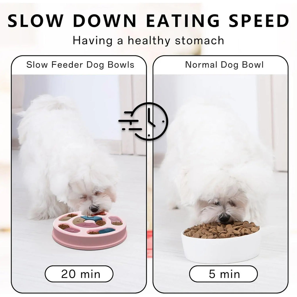 Dog Puzzles Slow Feeder, Interactive Food Puzzle Toys for Dogs,Treat Puzzle Toys for Dogs, Dog Puzzle Treat Dispenser & Slow Feeder Toy, Dog Puzzles for Smart Dogs, Pink, 1 Pack. Christmas WOZTI