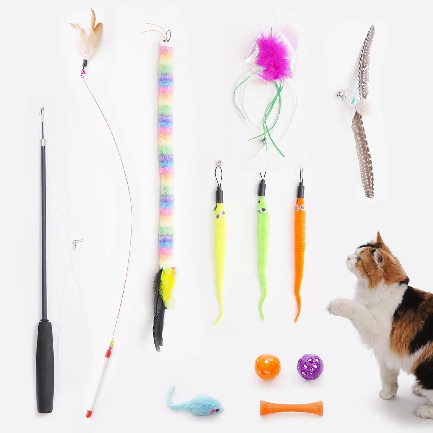 PURETOY Rumble Roo Cat Wrestling Toy, 22-Inch Kangaroo Puppet with Catnip Pouches & Treat Pocket, Reinforced Protective Glove for Kicking & Kicks, Bonding Toy for Cats of All Ages