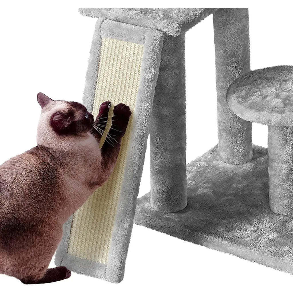 Multi-Level Cat Tree Cat Tower for Indoor Cats, Cat Condo with Scratching Posts, Cat Furniture Play Center, Plush Perch, Rotatable Cat Tree Light Gray