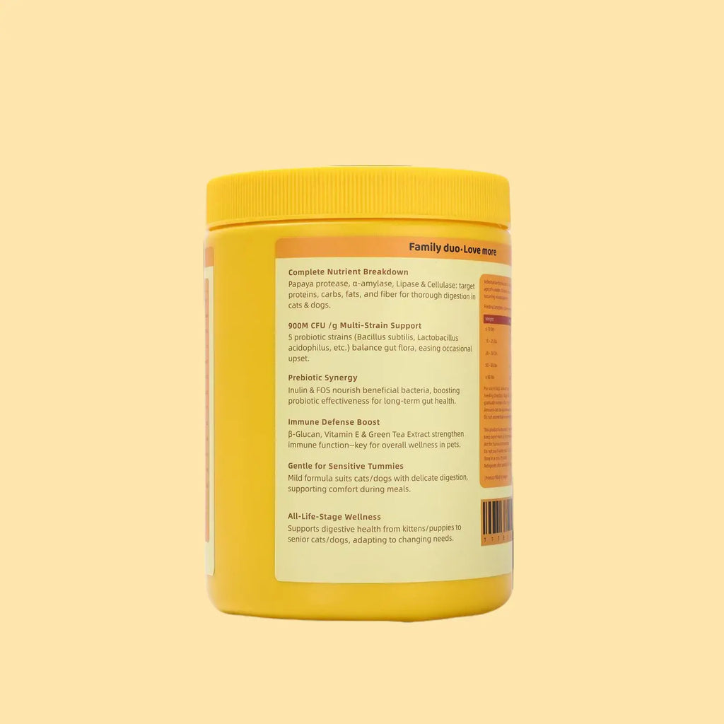 Hipypaw Cat & Dog Probiotic Powder 249G – Gentle, Sensitive-Friendly, Digestive Health & Immune Support, Multi-Strain, All Life Stages